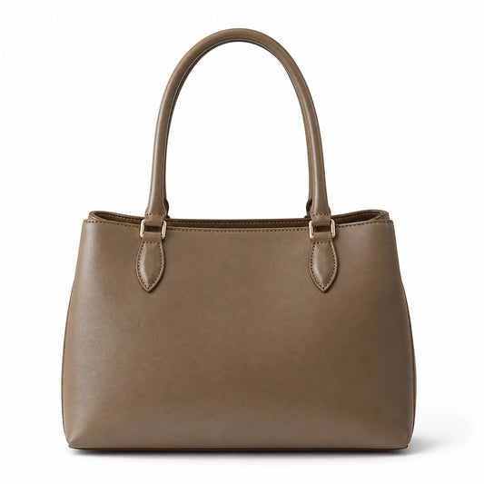 Bagzora Women's Taupe Faux Leather Structured Handbag
