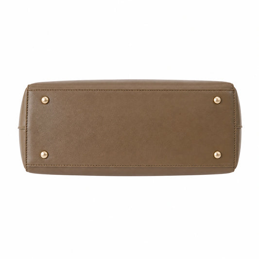 Bagzora Women's Taupe Faux Leather Structured Handbag
